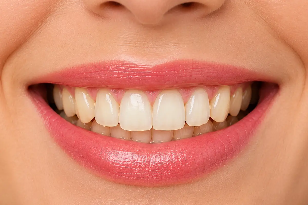 Before professional teeth whitening treatment